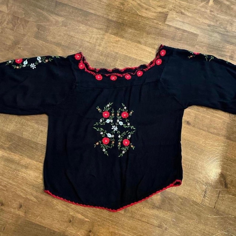 Y2K embroidered festival top forrestfairy boho gypsy rave unique